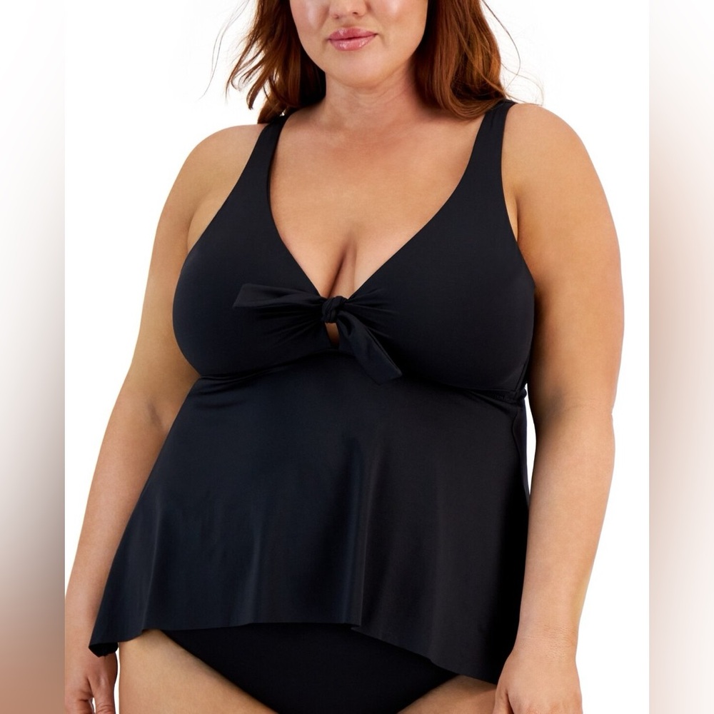 Becca Keyhole Front Tie Detail Tankini Top